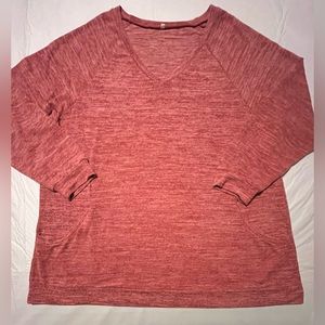 Lightweight Sweater With Pockets Plus Size 24W Long Sleeves